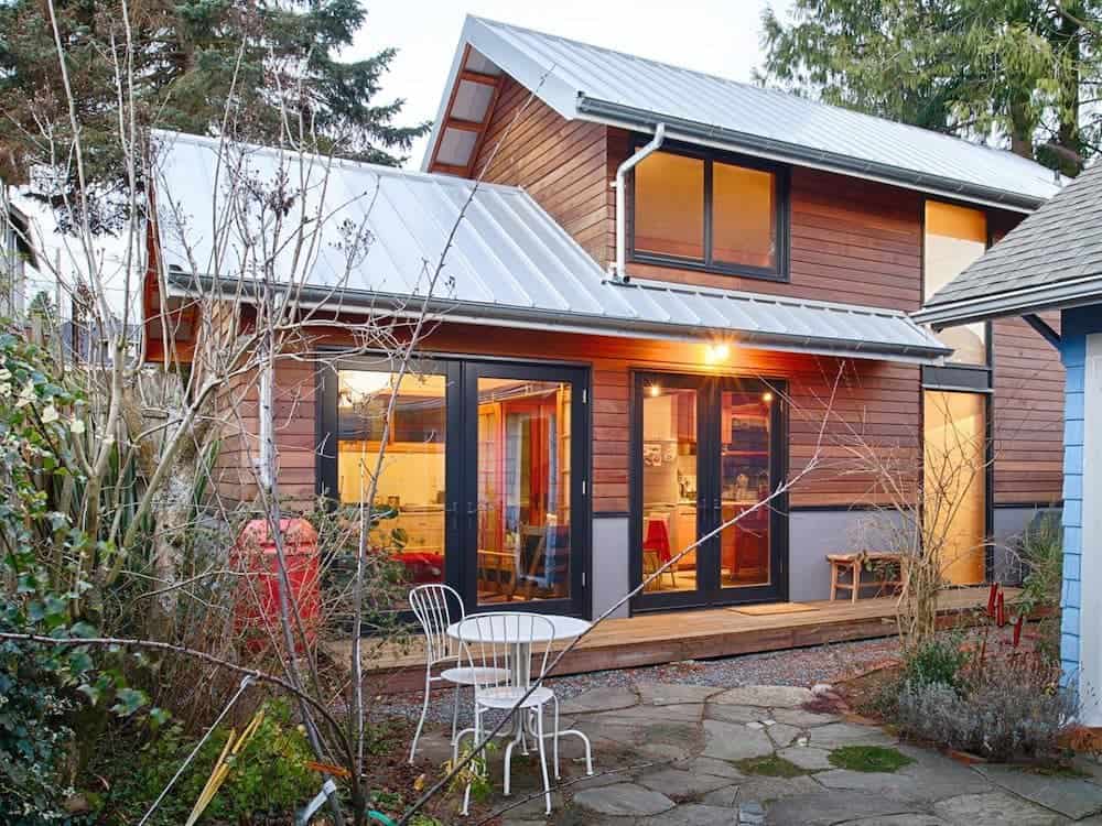 Salvaged Style: 550sf Backyard Cottage Built With Blue ...