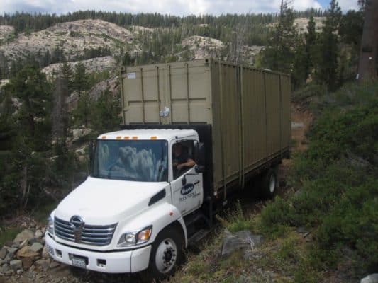 Container-Cabin-Tahoe-National-Forest-Delivery-Day