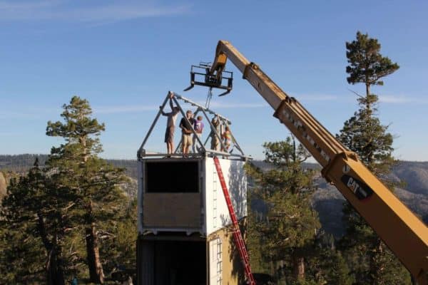 Container-Cabin-Tahoe-National-Forest-Metal-Roof-Framing