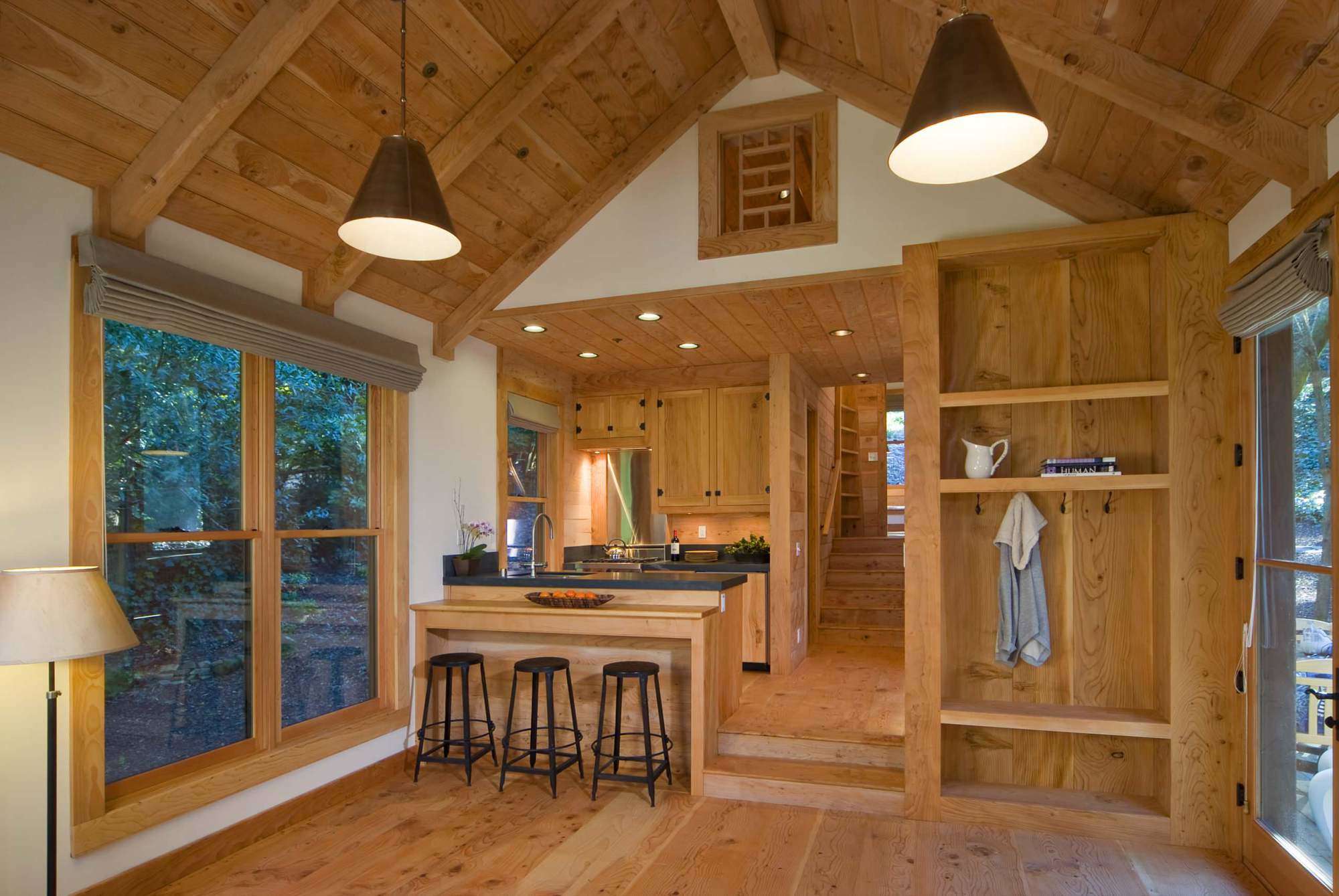simple log cabin interior